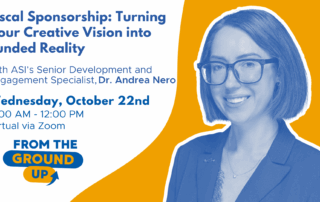 FTGU header image for Fiscal Sponsorship presentation with Andrea Nero